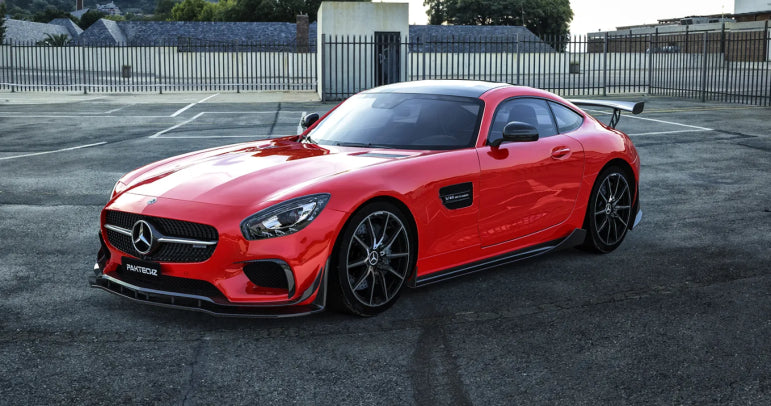 Carbon Fiber Paktechz Front Splitter Lip V1 - Mercedes AMG GT/GTS