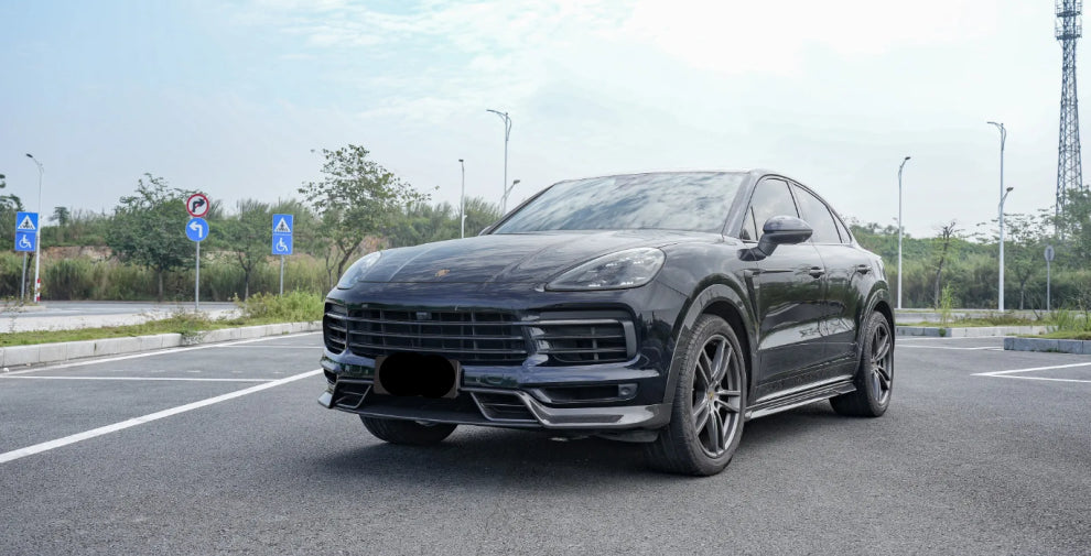 Paktechz Dry Prepreg Carbon Fiber  Front Splitter Lip - Porsche Cayenne Coupe 9YA 9Y0 9Y3  2018 - 2023