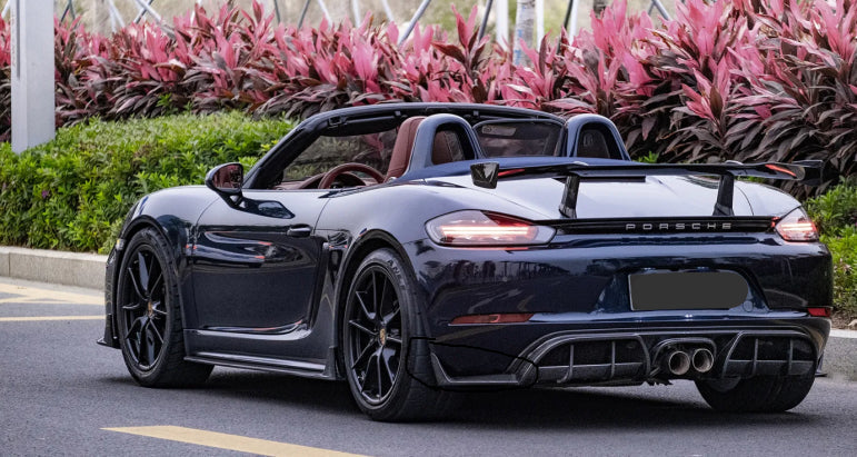 Dry Carbon Fiber Side Skirts - Porsche 718 Cayman Boxster 982 2016 - 2024
