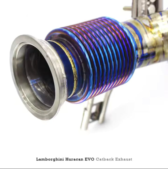 Titanium Exhaust Pipe Performance X Pipe Axle Back Exhaust - Lamborghini Huracan EVO Spyder 5.2L 2019-2024