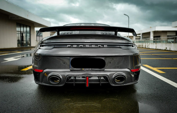 Dry Carbon Fiber Rear Trunk Lid w/ Wing - Porsche 911 992 Turbo S