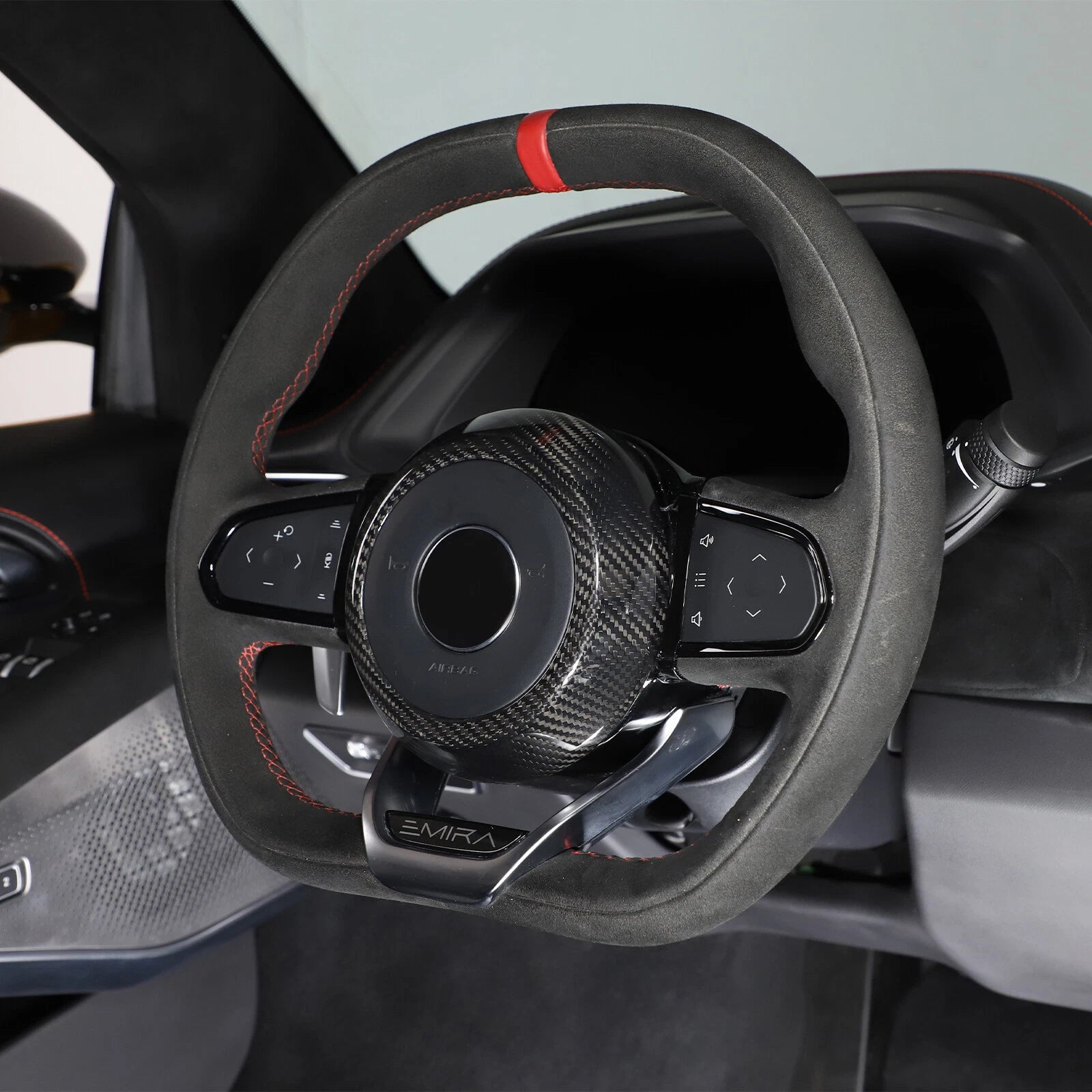 Carbon Fiber Steering Wheel Horn Button Trim Cover -  Lotus EMIRA