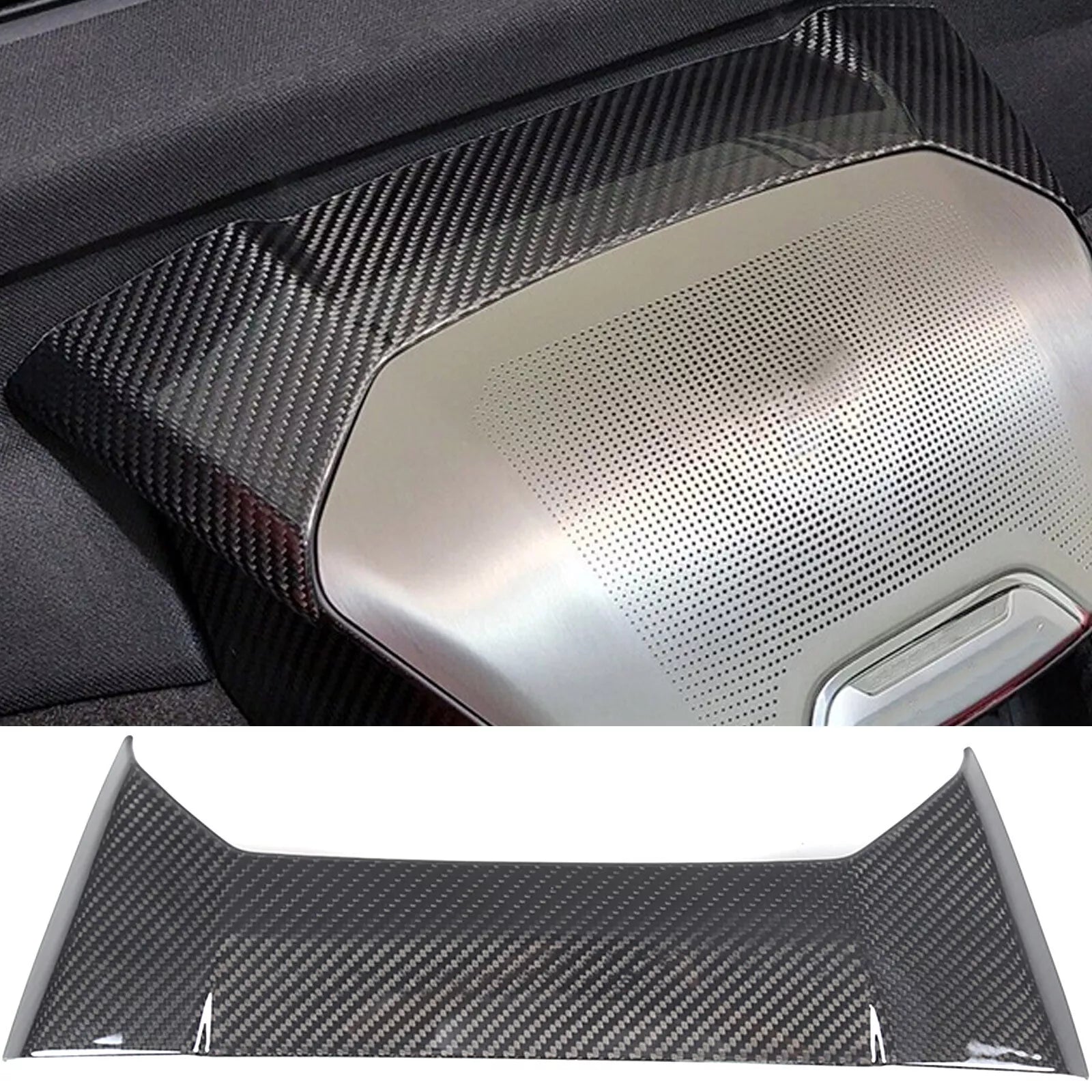 Carbon Fiber Waterfall Speaker Upper Cover Trim -  Corvette C8 2020-2025