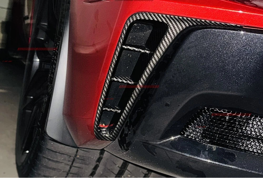 Carbon Fiber Rear Diffuser Side Vents Trim - Corvette C8 Z06 Coupe HTC 2023+