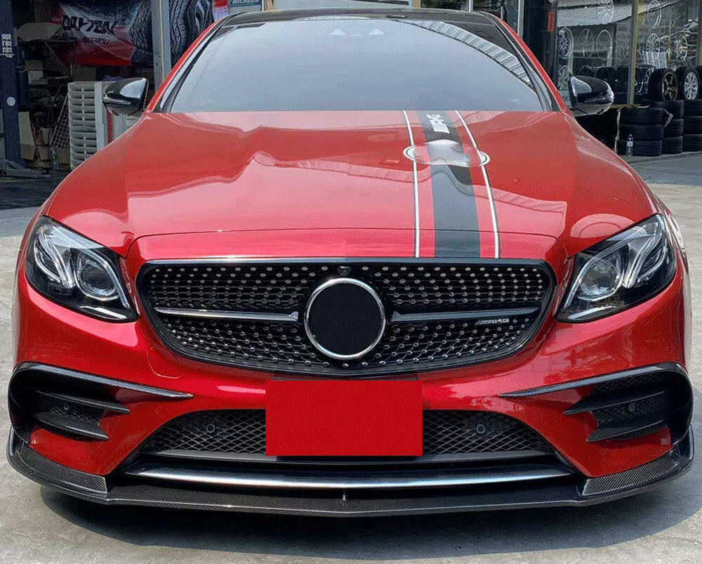 Carbon Fiber FD Style Front Lip- Mercedes Benz E-Class  E350 E400 E450 E43AMG W213 2016-2019