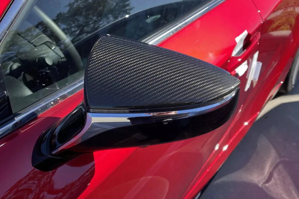 M Style Carbon Fiber Mirror Cover Caps For Lexus IS300 / IS350 / IS500 (2021-2023) – Left & Right Pair
