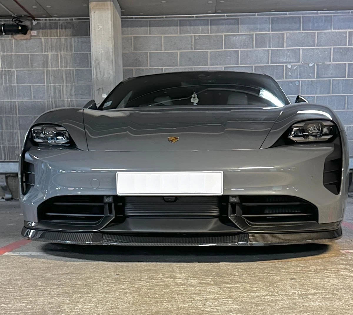 Carbon Fiber Front Lip Splitter - Porsche Taycan Turbo / S