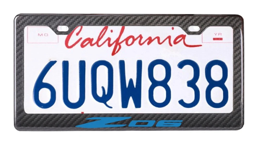 Chevrolet Corvette Z06 - Blue Carbon Fiber License Plate Frame