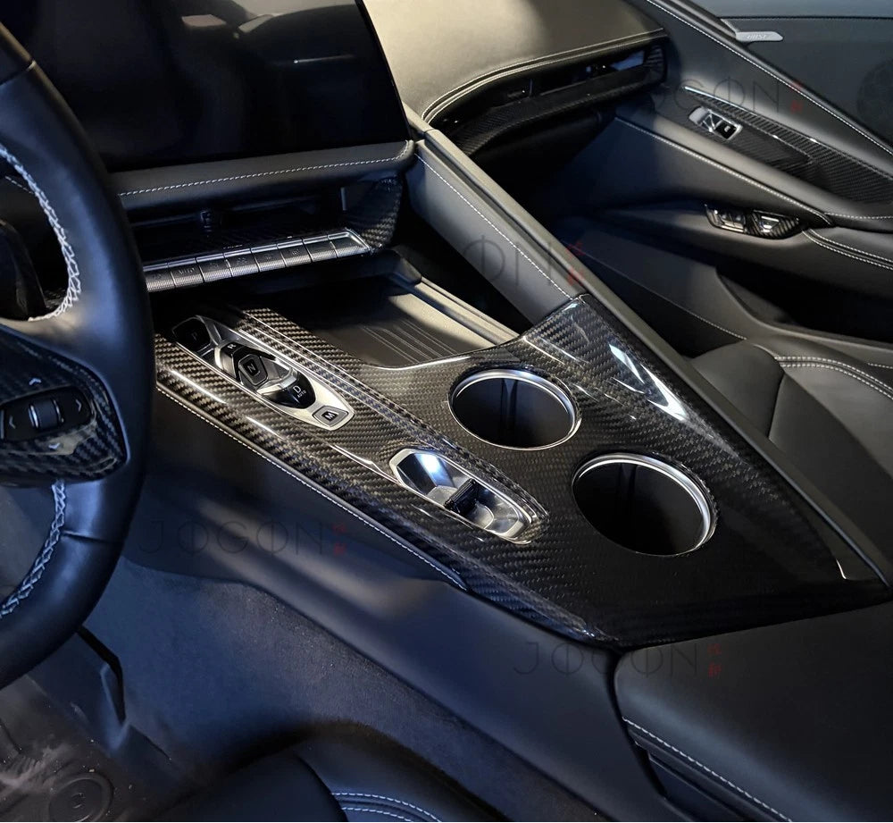 Carbon Fiber Gear Shifter Control Button Panel Trim - Corvette C8 Z06 2026+