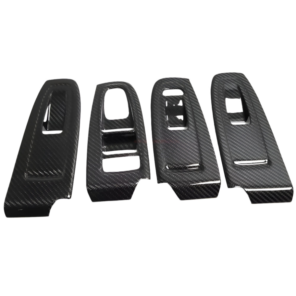 Carbon Door Inner Handle Window Lifter Switch Cover Trim - Subaru WRX VB 2022+