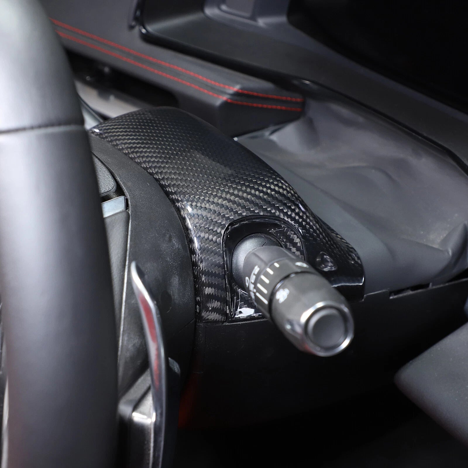 Carbon Fiber Steering Wheel Base Trim Cover - Corvette C8 2020-2026