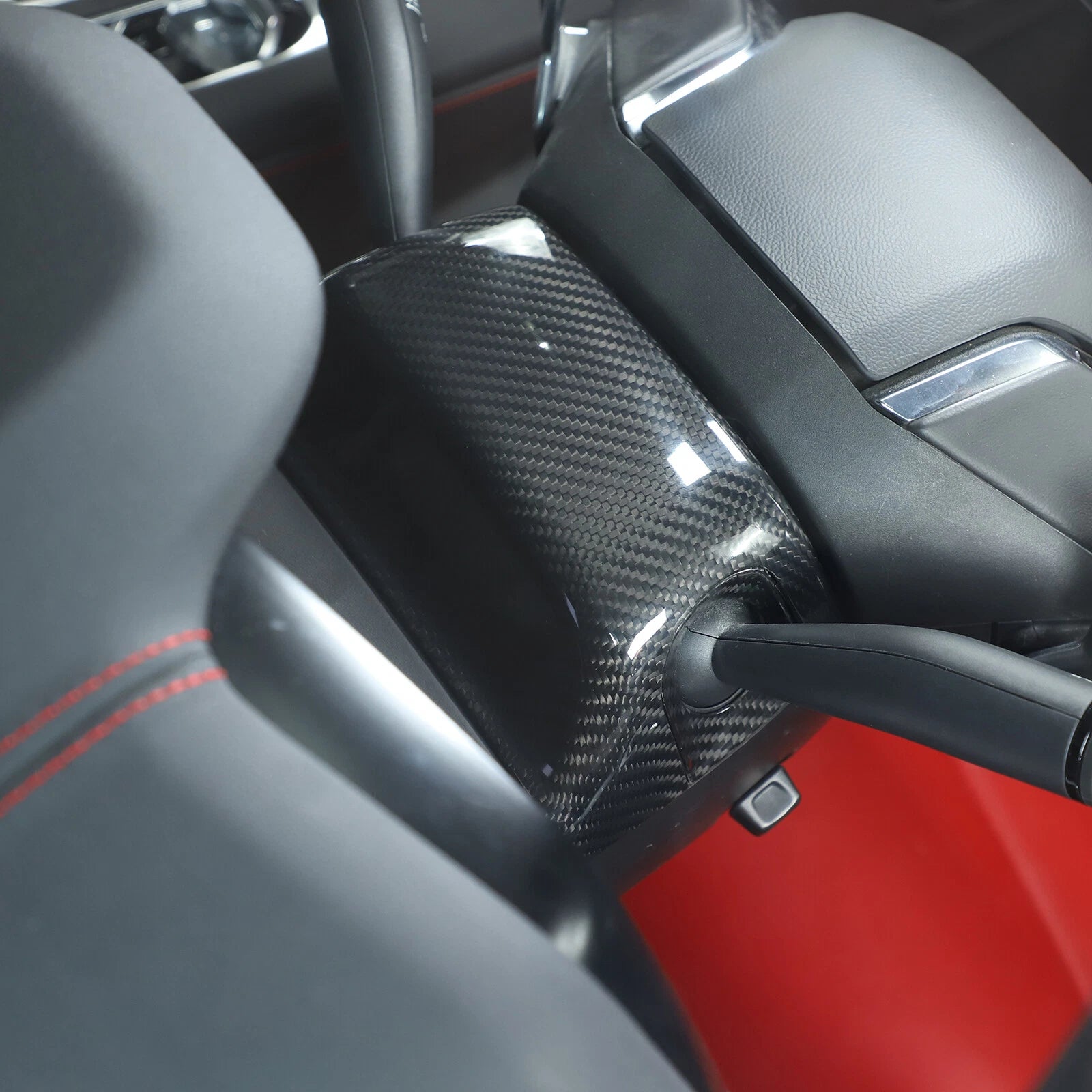 Carbon Fiber Steering Wheel Base Trim Cover - Corvette C8 2020-2026