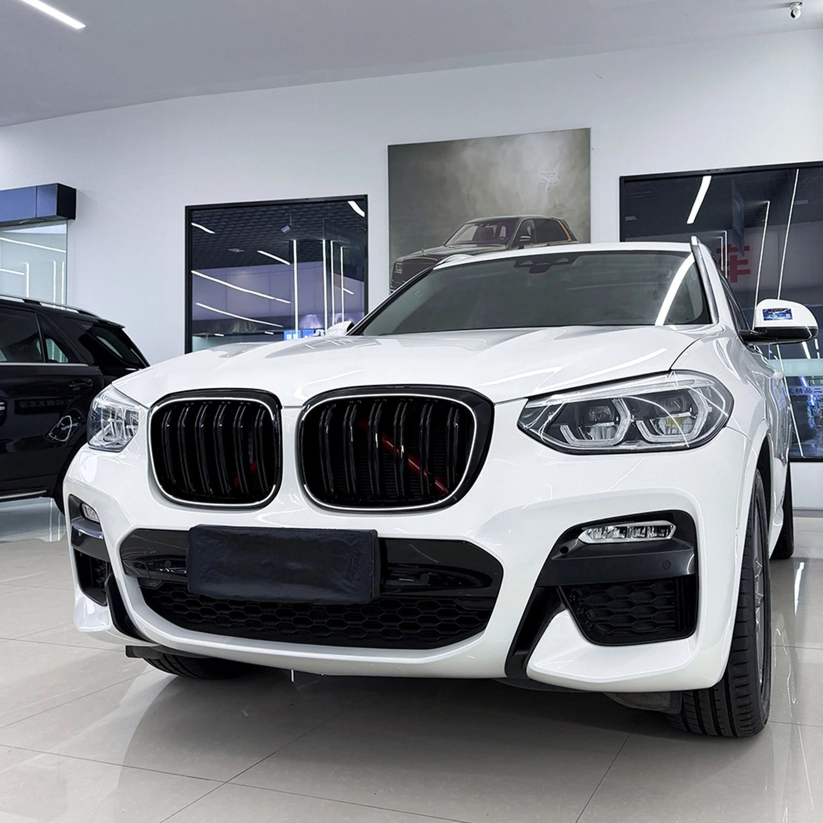 Gloss Black Front Grille w/ LED - 2018-2022 BMW X3 X4 G01 G02