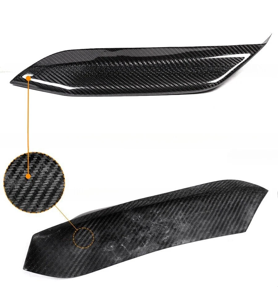 Dry Carbon Fiber Front Bumper Upper Splitter Fang V2 - 15-19 BMW F80 M3 F82 F83 M4