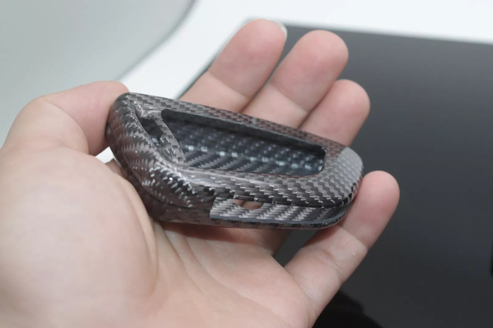 Carbon Fiber Keychain Key Fob Cover Holder - Toyota Supra GR