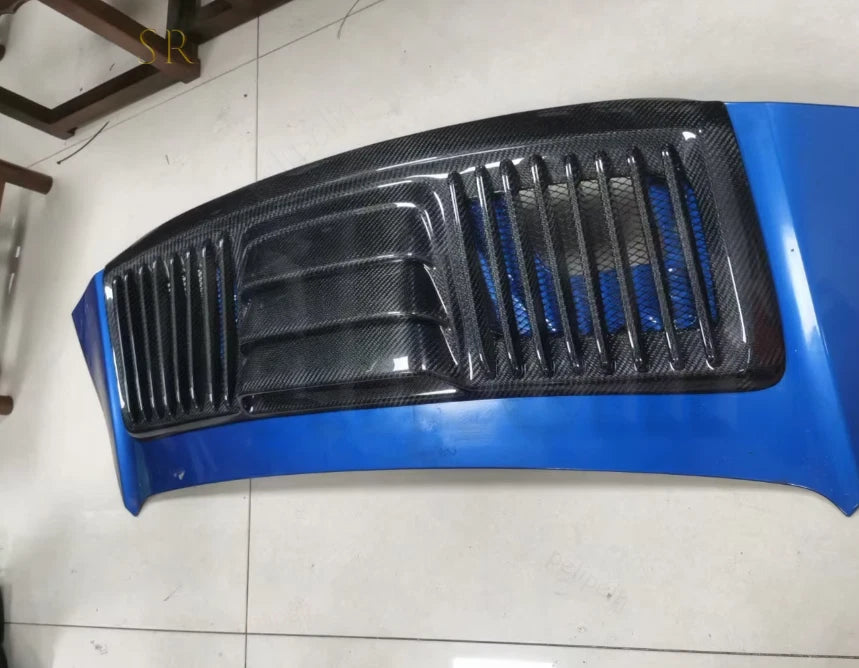 Carbon Fiber T Style Engine Cover Trunk Vent - 2013-2015 Porsche 911 Carrera 991.1