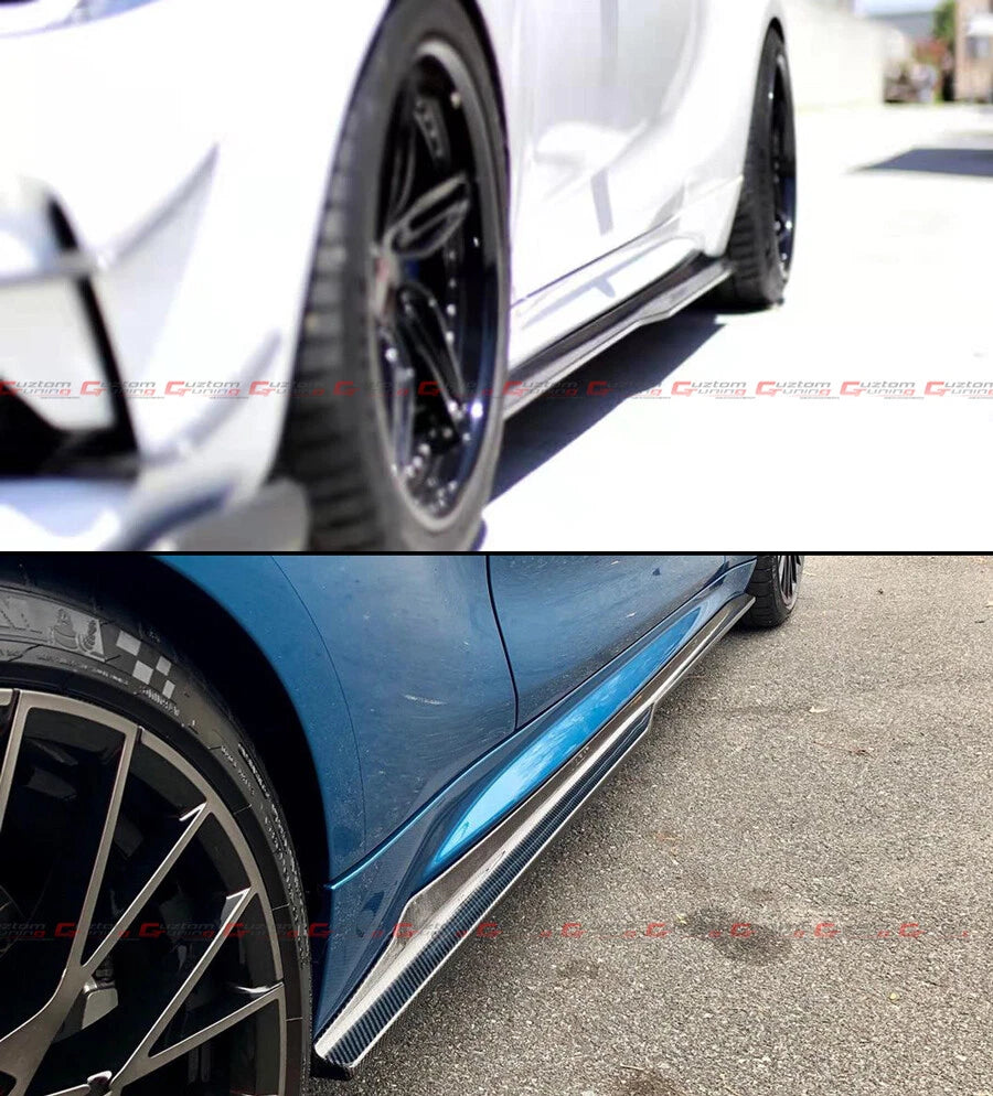 Carbon Fiber PSM Style Side Skirt Extension Splitter - 2016-21 BMW F87 M2 M2C