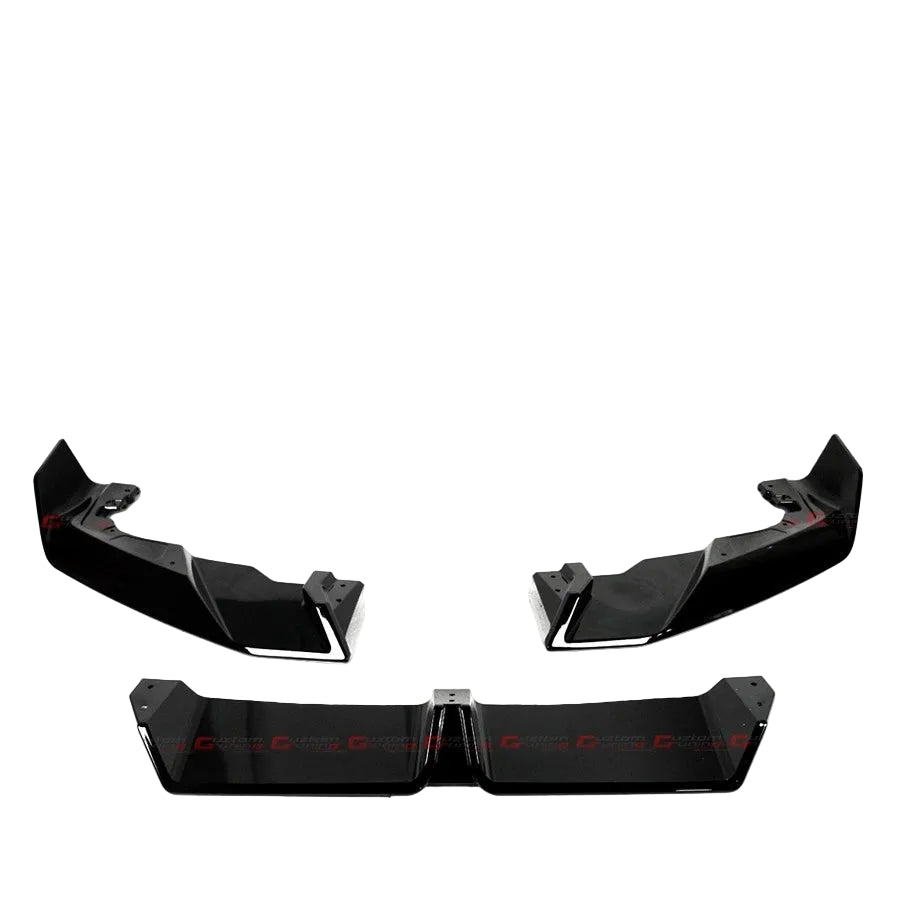 Gloss Black LD Style Front Splitter lip- 24-26 BMW F95 X5M F96 X6M LCI