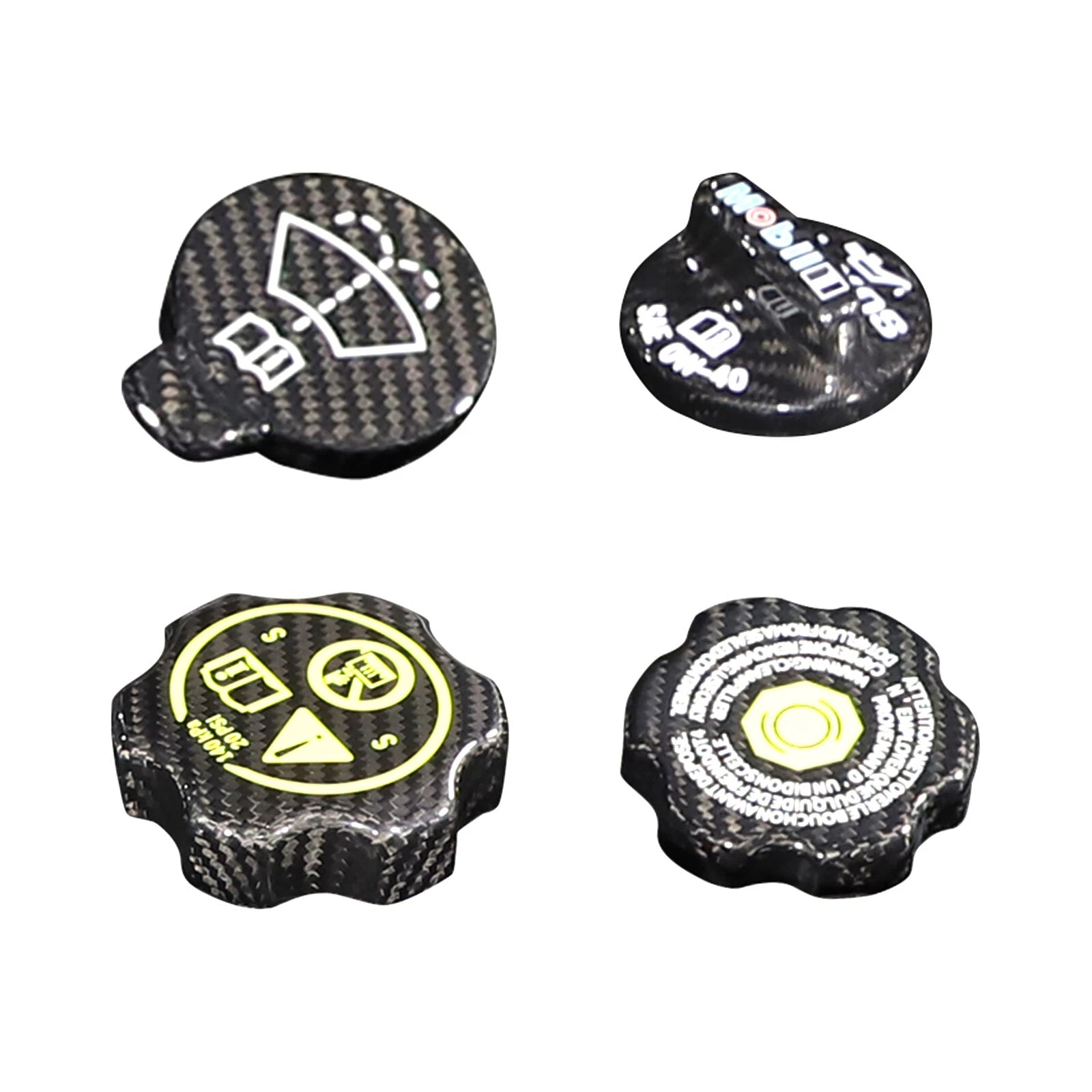 Carbon Fiber Engine Oil Cap Radiator Water Tank Cap Trim For Corvette C7