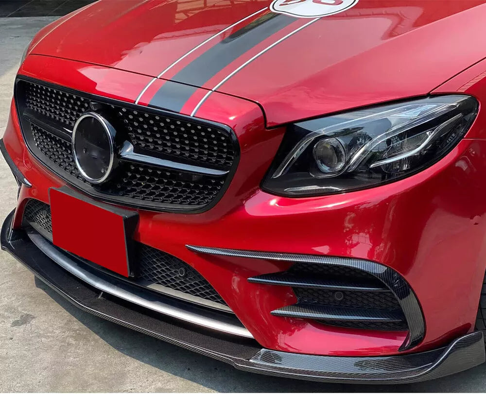 Carbon Fiber FD Style Front Lip- Mercedes Benz E-Class  E350 E400 E450 E43AMG W213 2016-2019