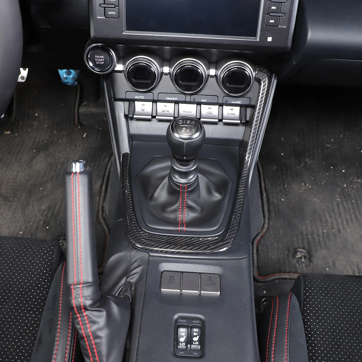 Carbon fiber Center Console Gear Shifter Trim Frame - Subaru BRZ (ZD8) / Toyota GR86 (ZN8)