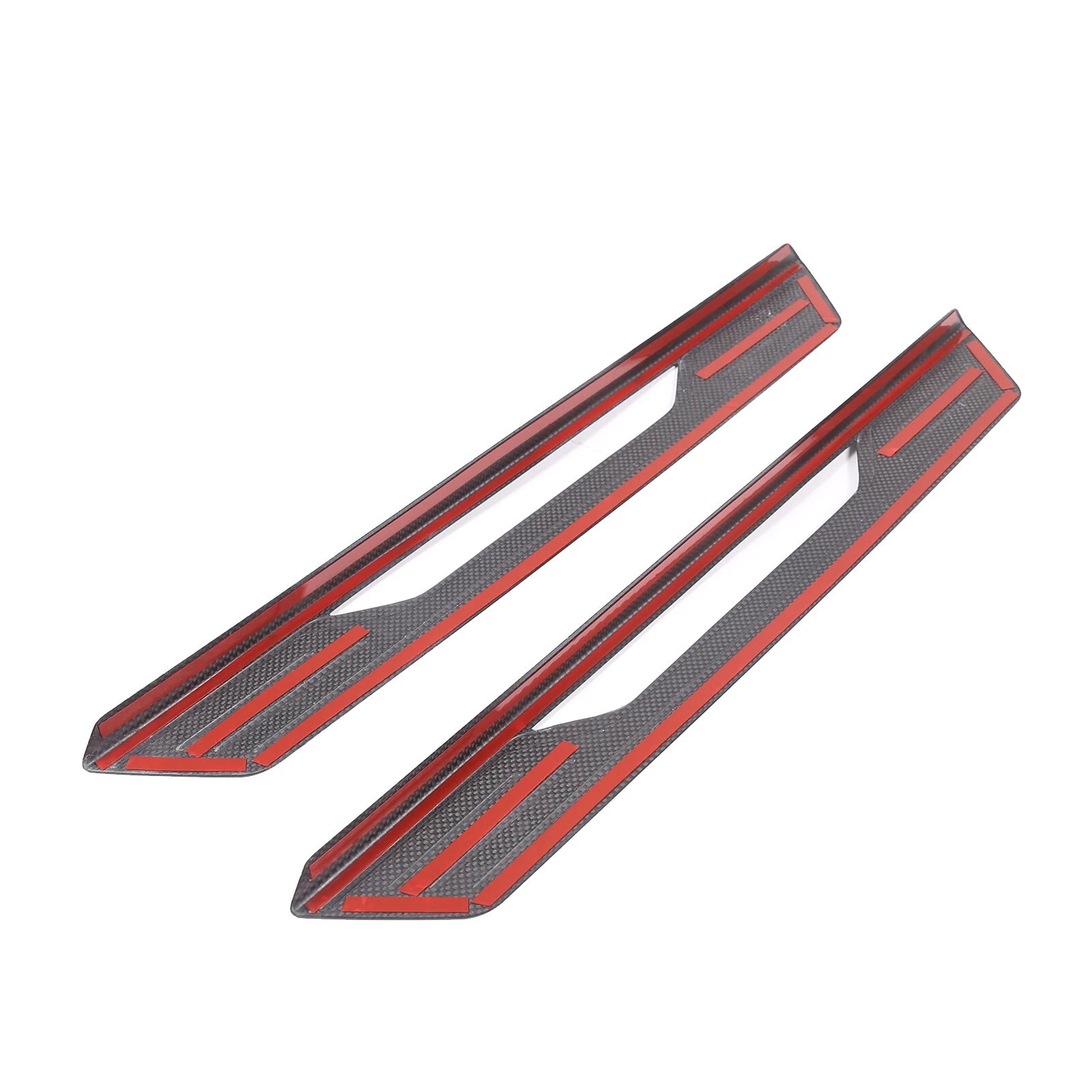 Carbon Fiber Door Sill Emblem Plate Trim Cover - Corvette C8