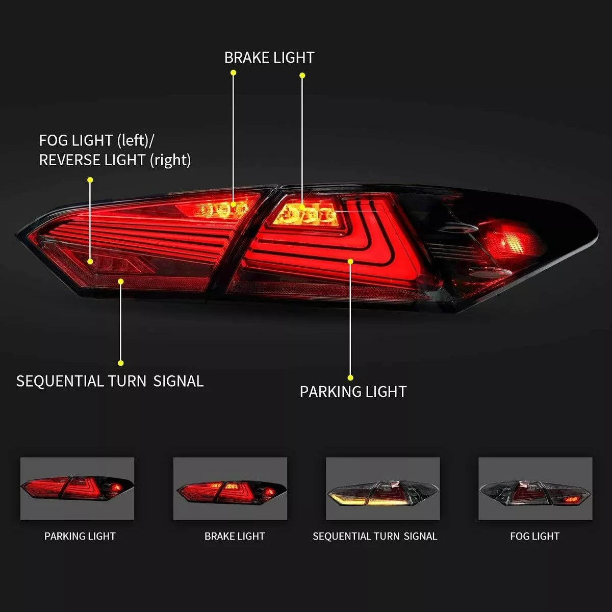 LED Tailights - 2018-2024 Toyota Camry