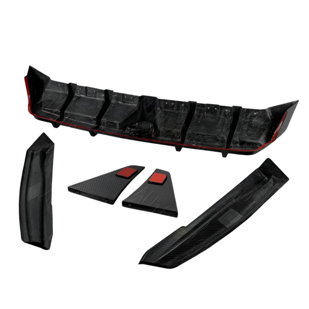 Carbon Fiber Rear diffuser w/ LED Light - 18-24 TOYOTA CAMRY SE XSE