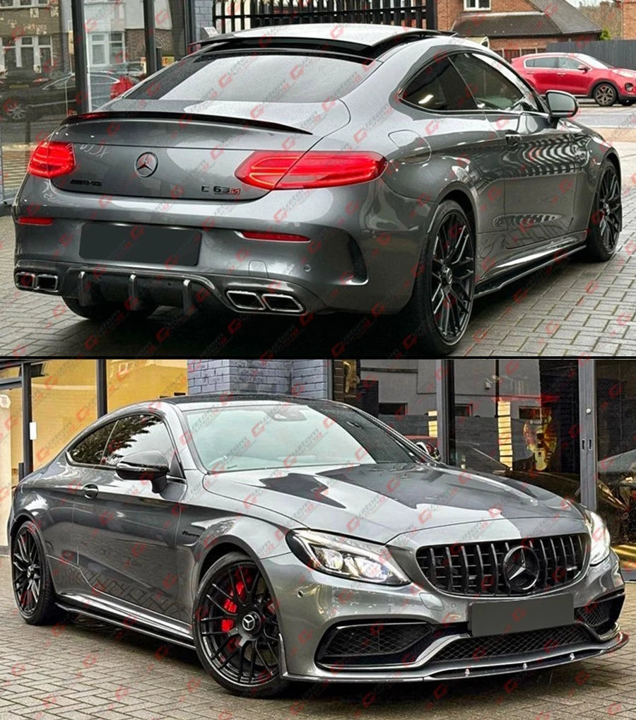 CMT Carbon Fiber Side Skirt Extension - 15-21 Mercedes Benz W205 C300 C43 AMG