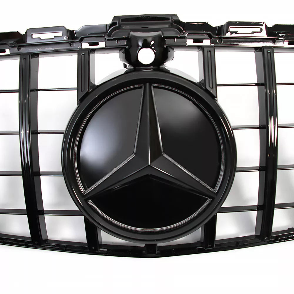 Gloss Black Front Grille w/ LED Logo - Mercedes Benz W205 C43 C250 C300