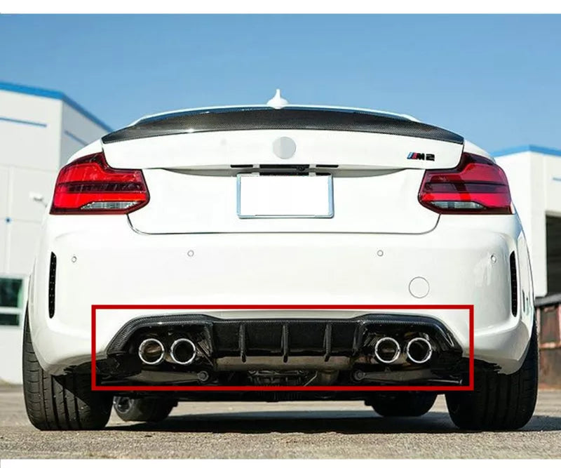 MP Carbon Fiber Rear Bumper Diffuser - BMW F87 M2 Coupe 16-20