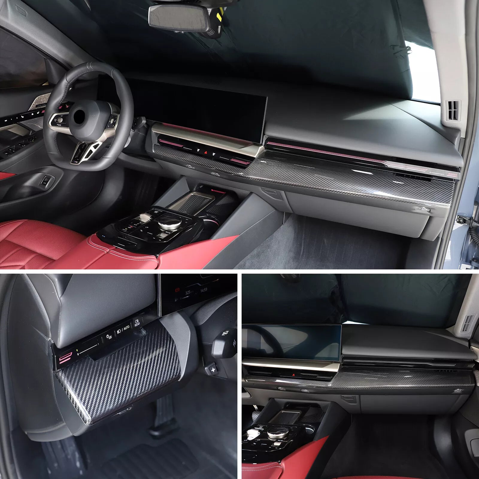 Carbon Fiber Passenger Center Dash Panel Trim Cover - BMW 5 Series G60
