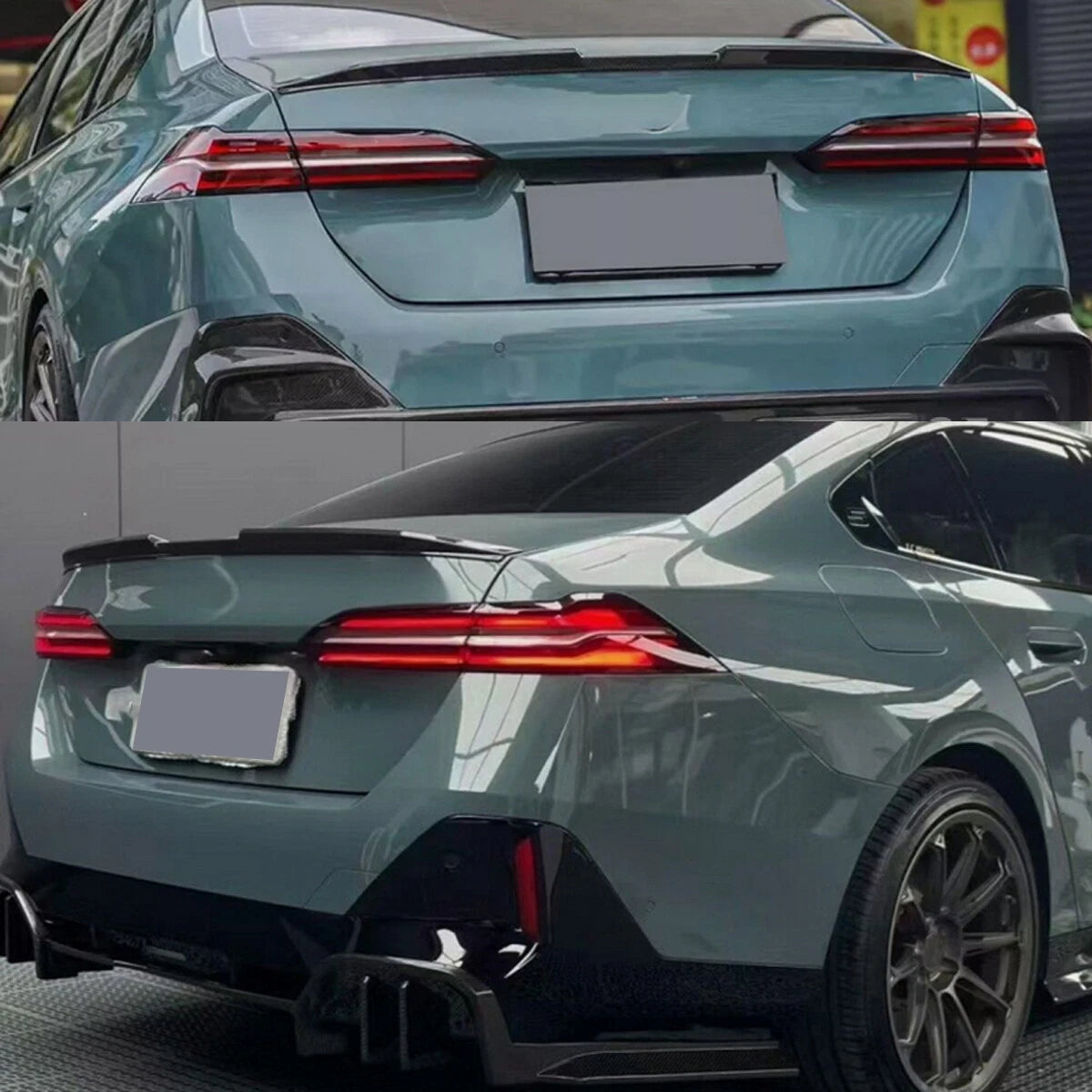 Gloss Black V Style Trunk Spoiler - 2024-25 BMW G60 530i 540i i5