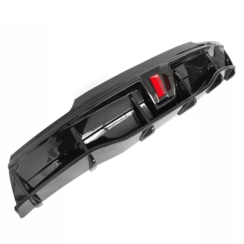 Gloss Black Rear diffuser w/ LED - 20-24 Tesla Model Y