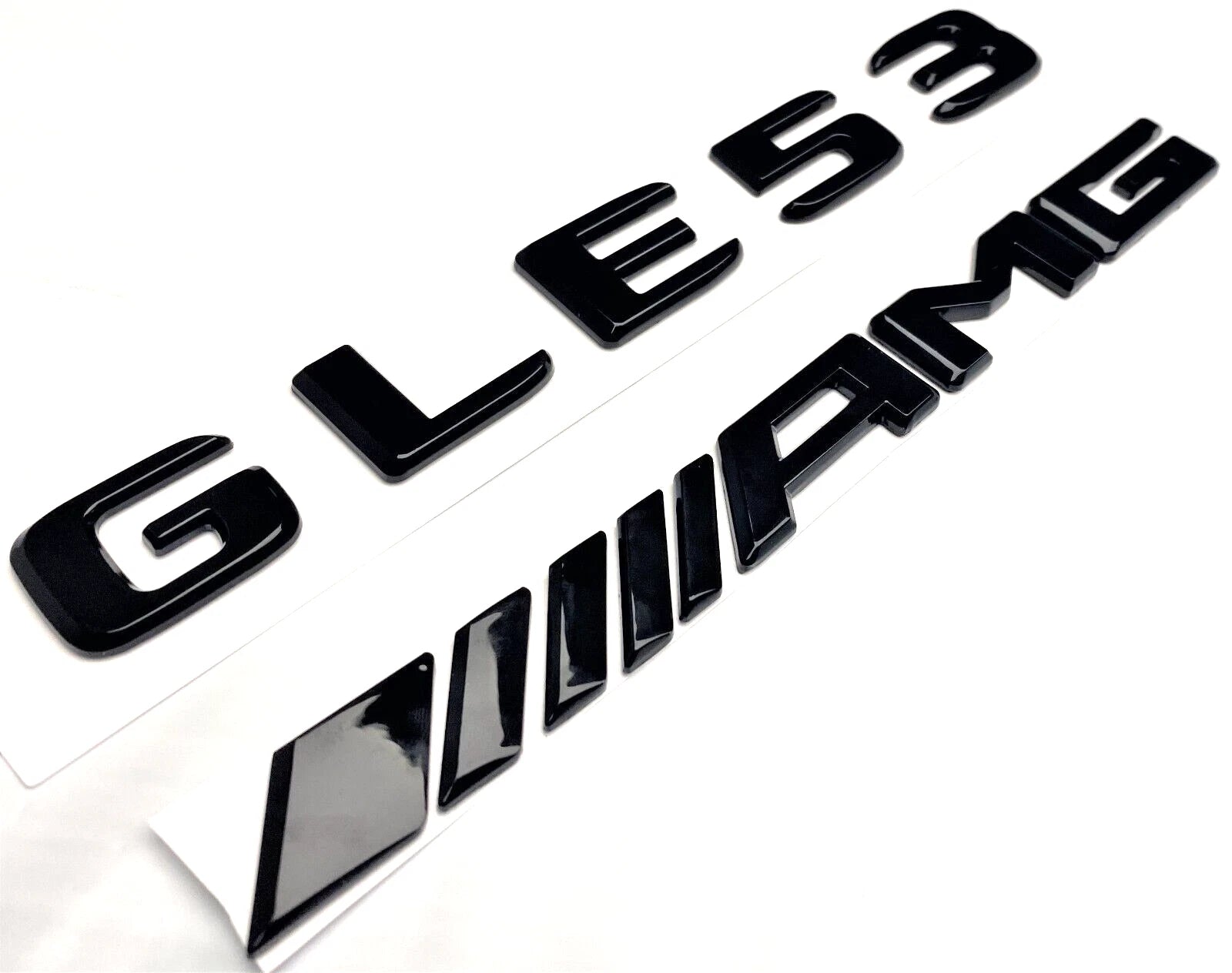 Gloss Black GLE53 + AMG Replacement Emblem Badge - mercedes