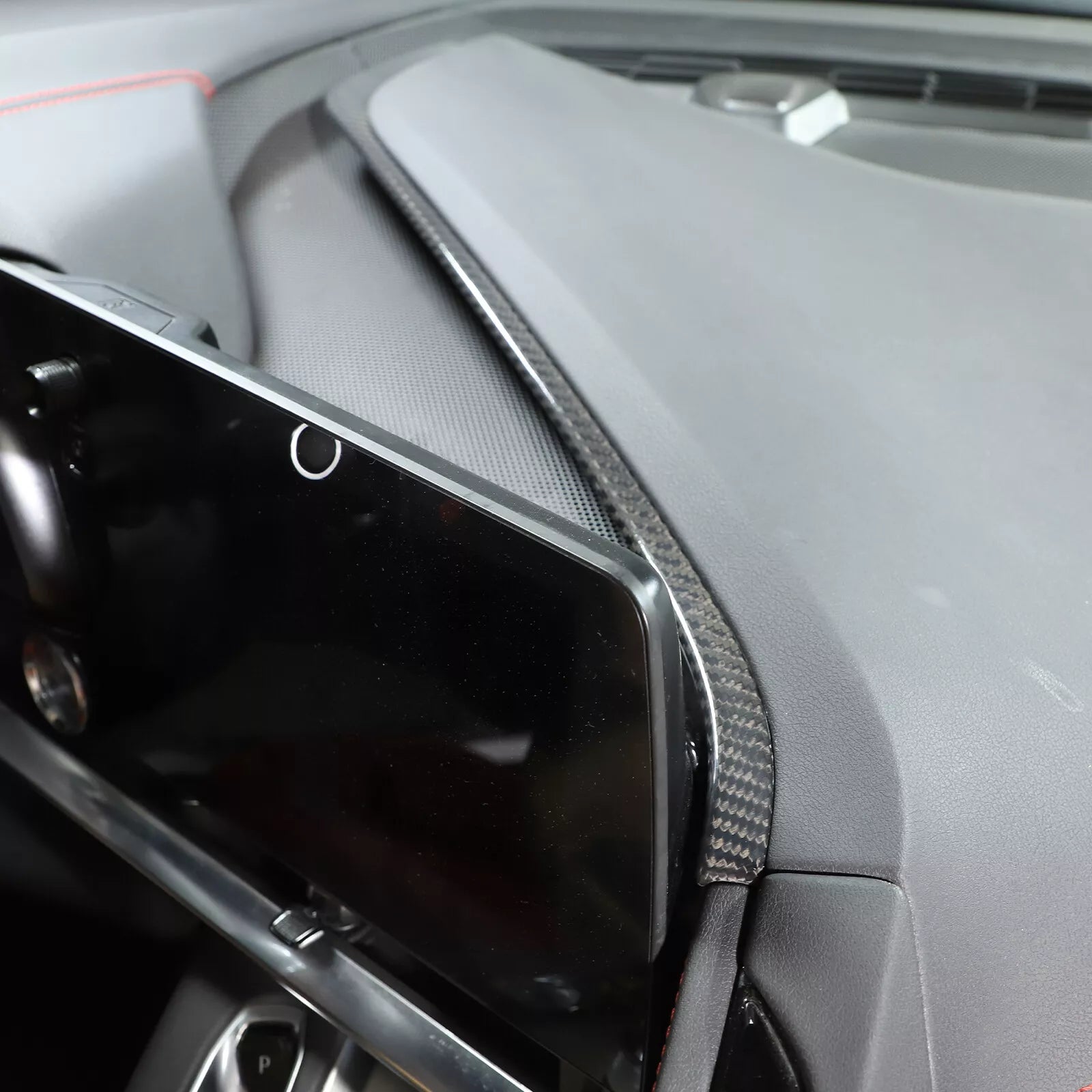 Carbon Fiber Dashboard L-shaped Trim Strip Cover - Corvette C8 20-24