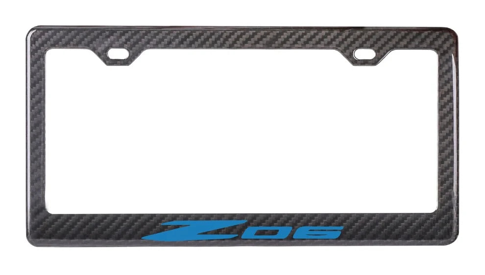 Chevrolet Corvette Z06 - Blue Carbon Fiber License Plate Frame