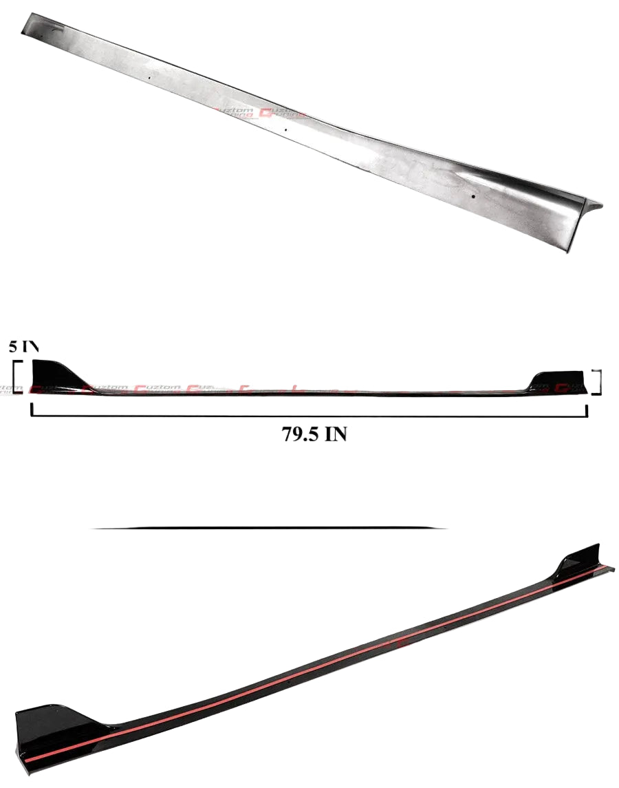 Gloss Black Side Skirt Extensions V3 - 2021-2025 Lexus IS300 IS350