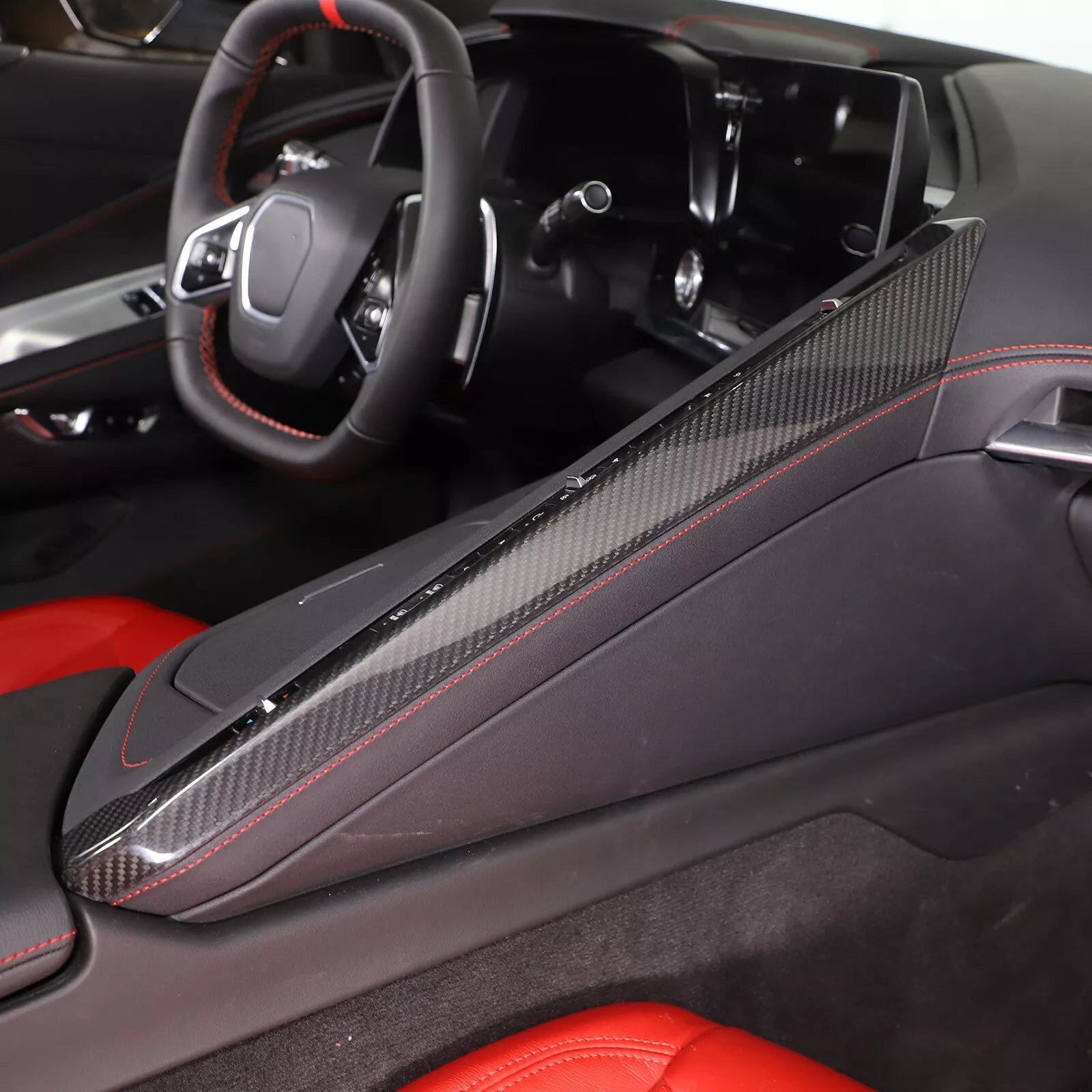Carbon Fiber Center Passenger Side Cover Trim - Corvette C8