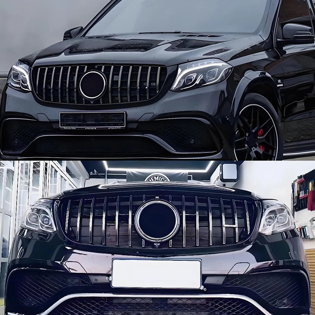 Gloss Black AMG STYLE Front Grill Repalement - 2016-2019 Mercedes-Benz GLE 63 S