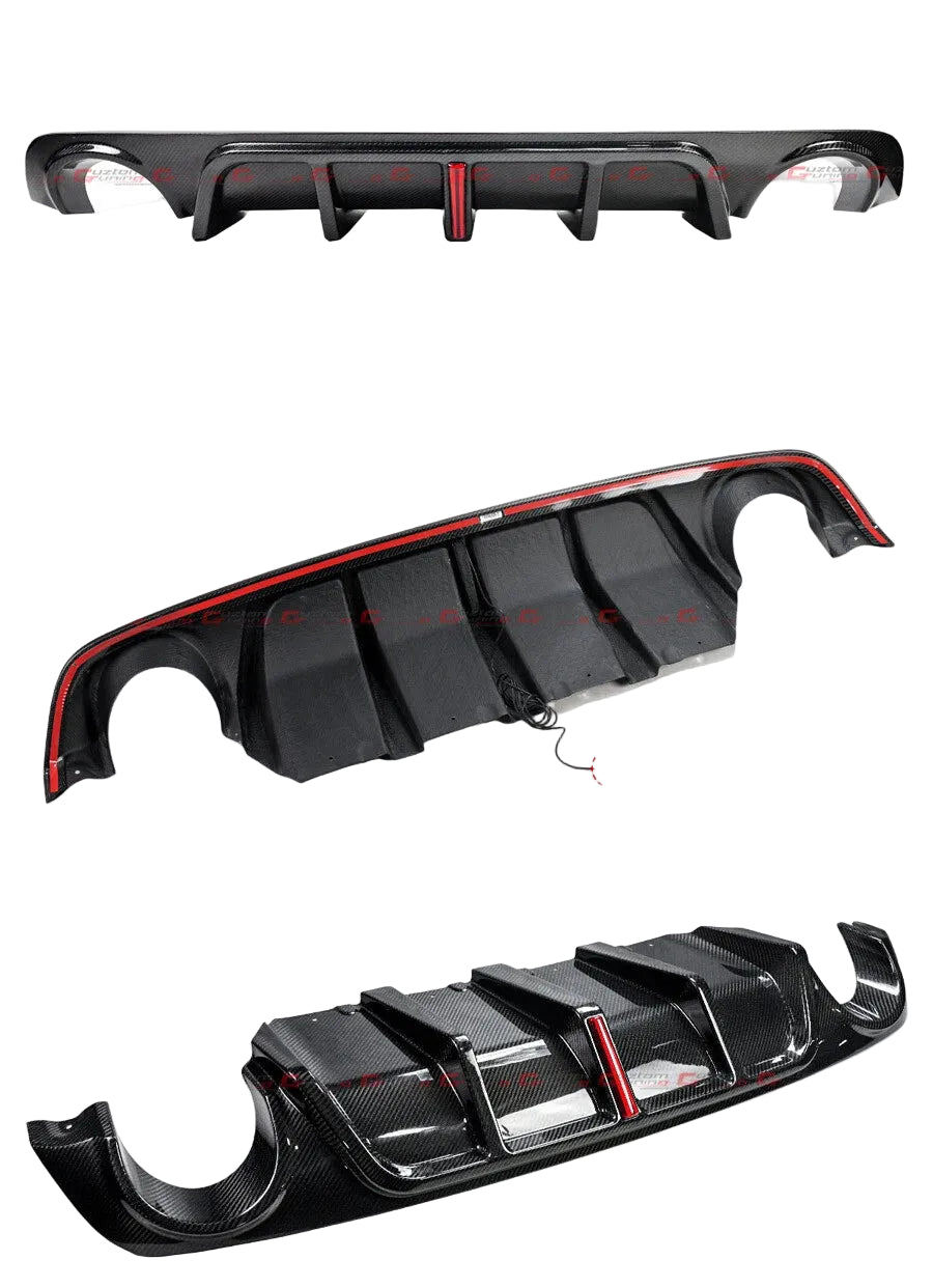 Carbon Fiber Rear Diffuser w/ LED v2 - INFINITI Q50