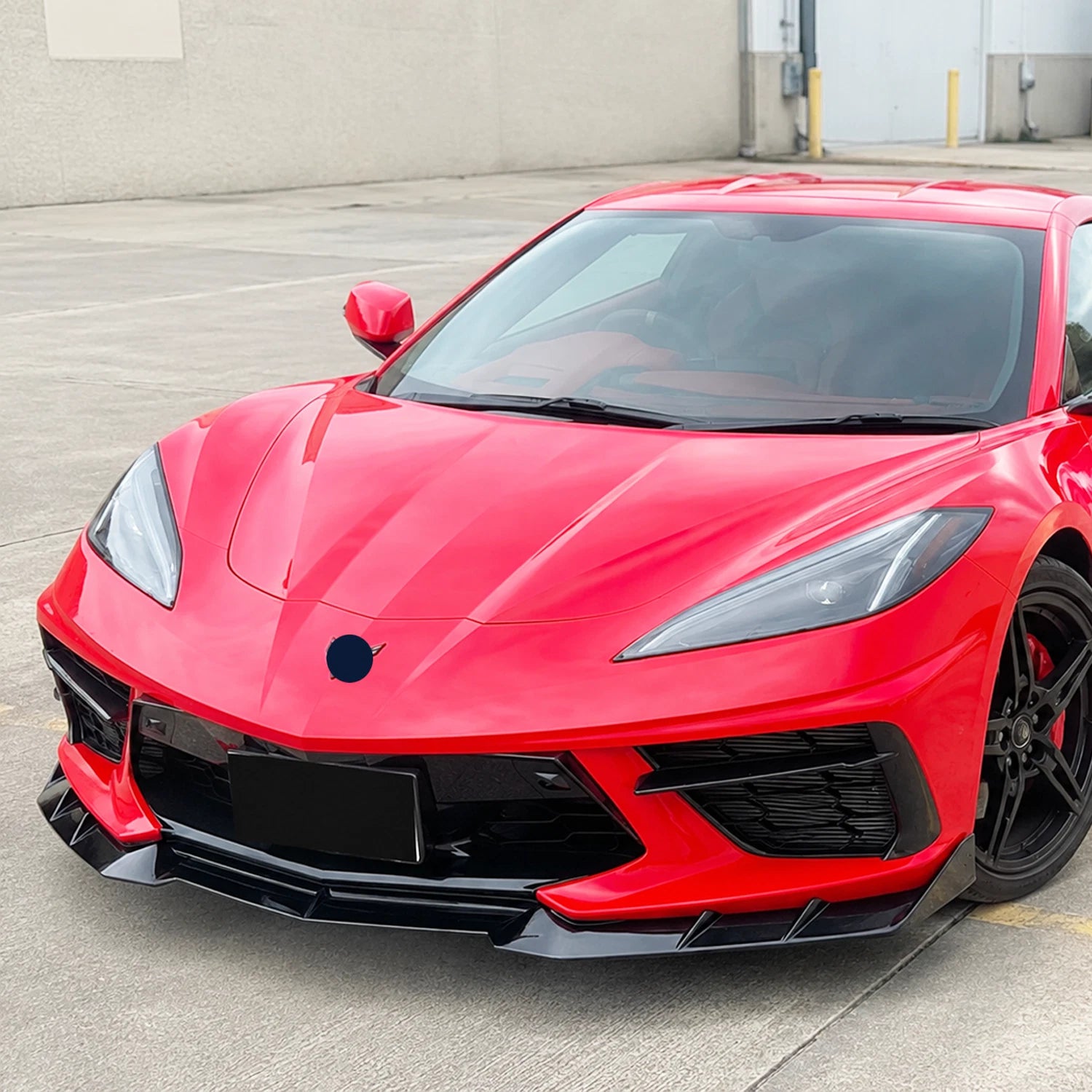 Gloss Black Front Lip V3 for Chevrolet Corvette C8 Z51