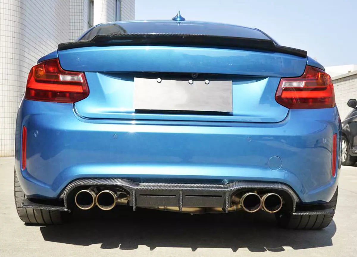 MT Style Carbon Fiber Rear diffuser - 2017-2021 BMW F87 M2