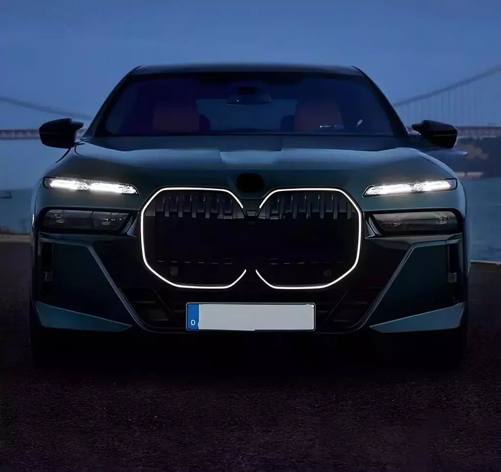 Gloss Black Front Grille w/ LED -  BMW 7 Series G70