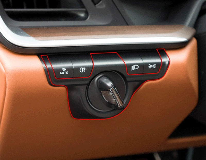 Carbon Fiber Interior Headlight Switch Cover Trim For Porsche 911 992 2019-2023