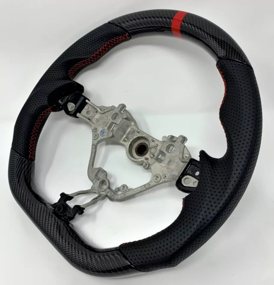 Carbon Fiber Steering Wheel w/ Red accents - 17-25 TOYOTA 86 GR86 BRZ