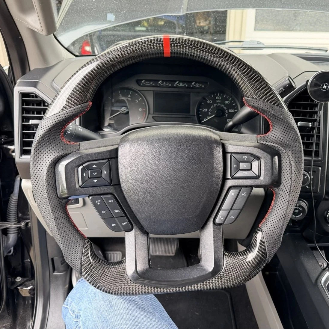 Carbon Fiber Sport Steering Wheel - 2015-2020 Ford F250 F350