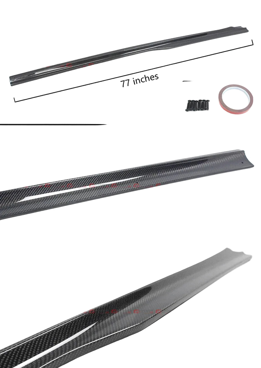 Carbon Fiber PSM Style Side Skirt Extension Splitter - 2016-21 BMW F87 M2 M2C