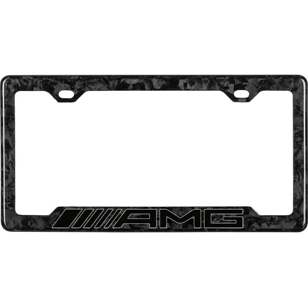 Carbon Fiber "AMG" Universal License Plate Frame - Mercedes Benz
