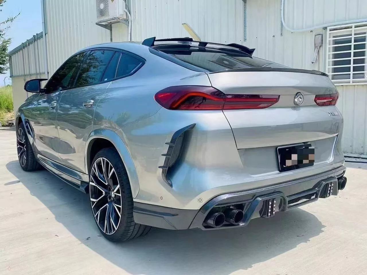 Carbon Fiber Front Lip & Rear Diffuser - BMW X6M F96 2019-2023  LD Style